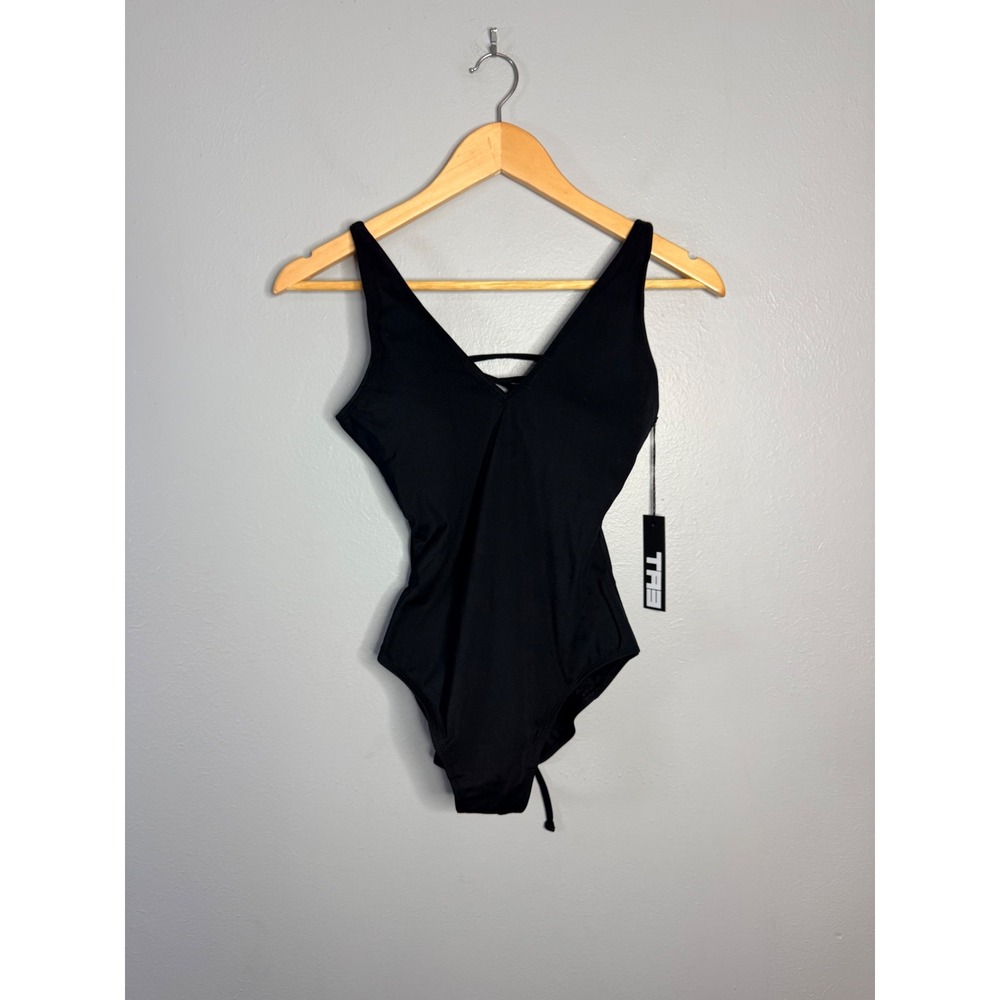 Ta3 Plungey Black XS Short One Piece Swim NWT